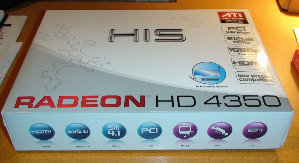 HIS Radeon HD 4350 PCI box